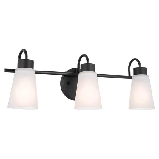 KICHLER 55126BK Erma Bath 3 Light - Black