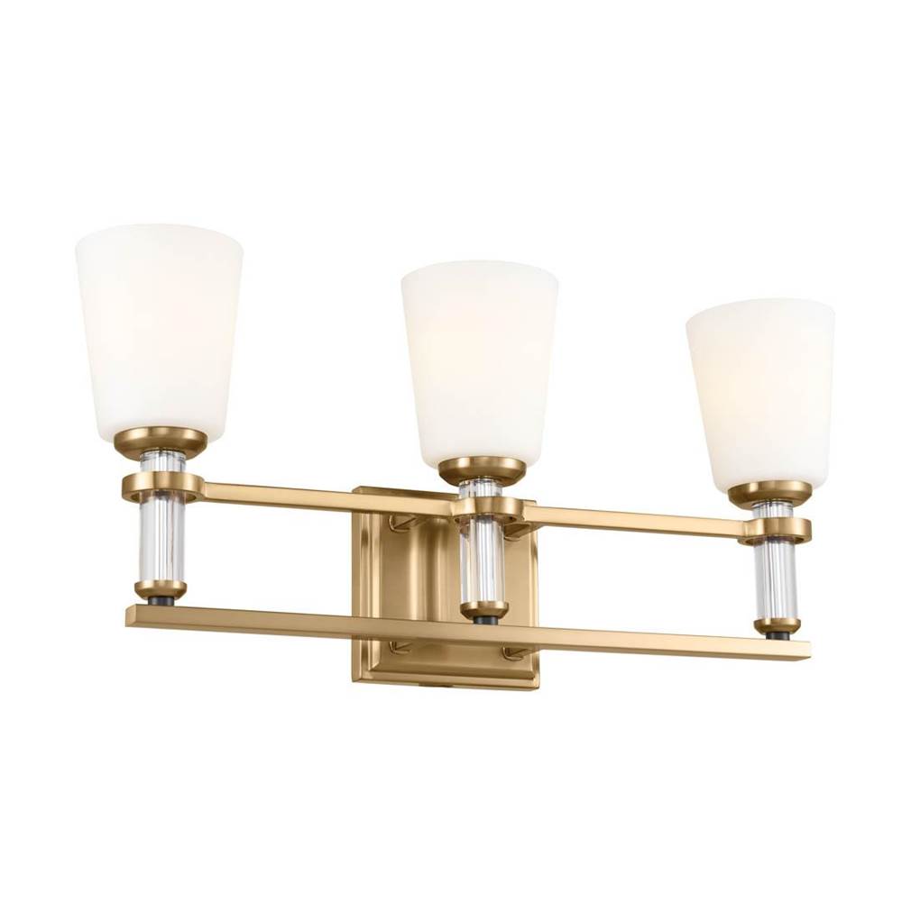 KICHLER 55147BNB Rosalind Bath 3 Light - Brushed Natural Brass