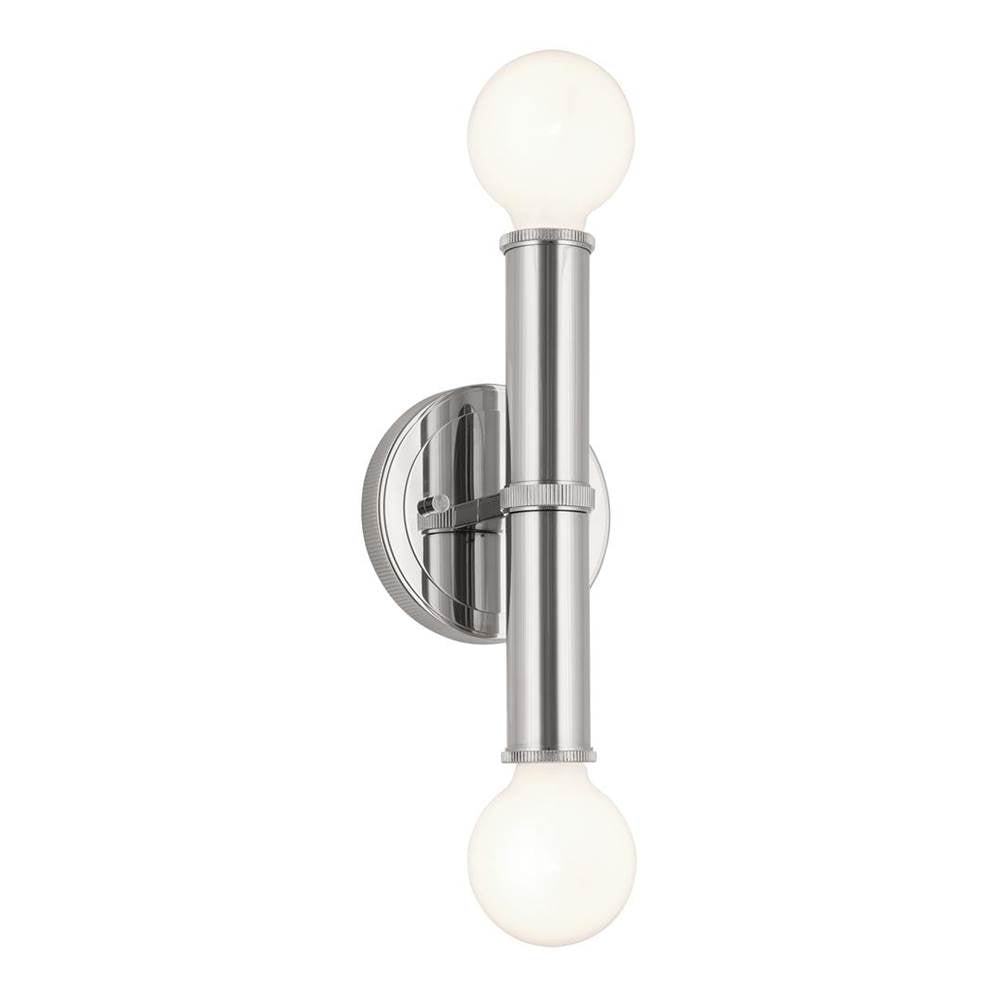 KICHLER 55159PN Torche 9.75 Inch 2 Light Wall Sconce in Polished Nickel