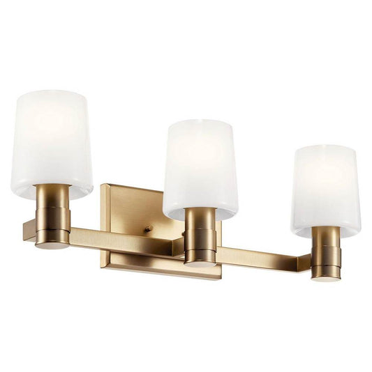 KICHLER 55176CPZ Adani 24 Inch 3 Light Vanity with Opal Glass in Champagne Bronze