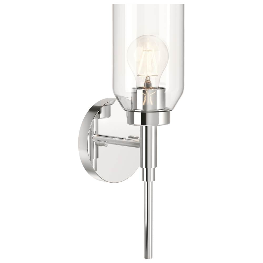KICHLER 55183CH Madden 14.75 Inch 1 Light Wall Sconce with Clear Glass in Chrome