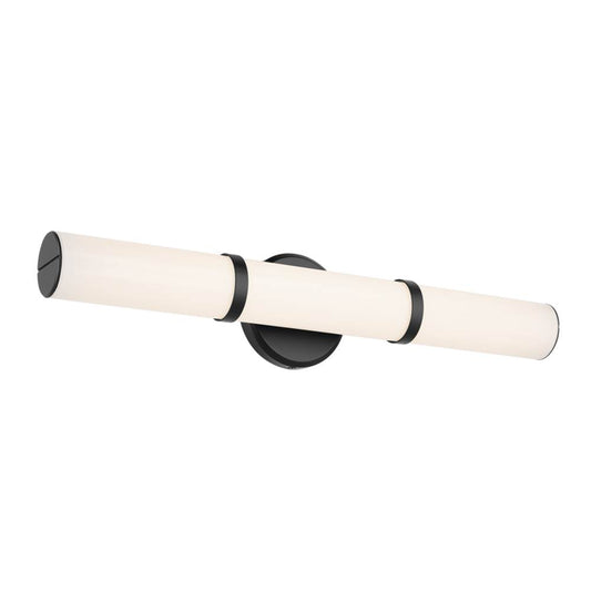 KICHLER 55188BKLED Rosh 24.25" Bath Bar Medium LED with White Glass in Black