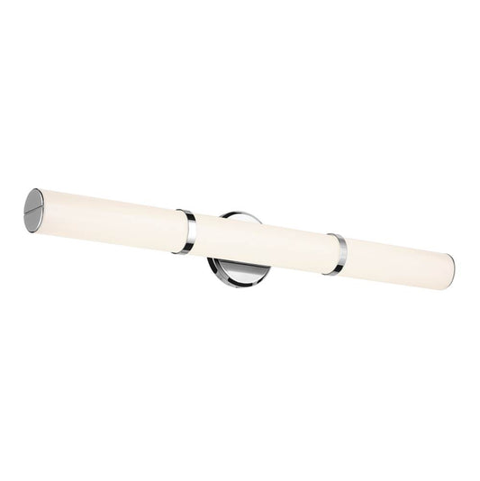 KICHLER 55189CHLED Rosh 32" Bath Bar Large LED with White Glass in Chrome