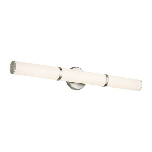 KICHLER 55189NILED Rosh 32" Bath Bar Large LED with White Glass in Brushed Nickel