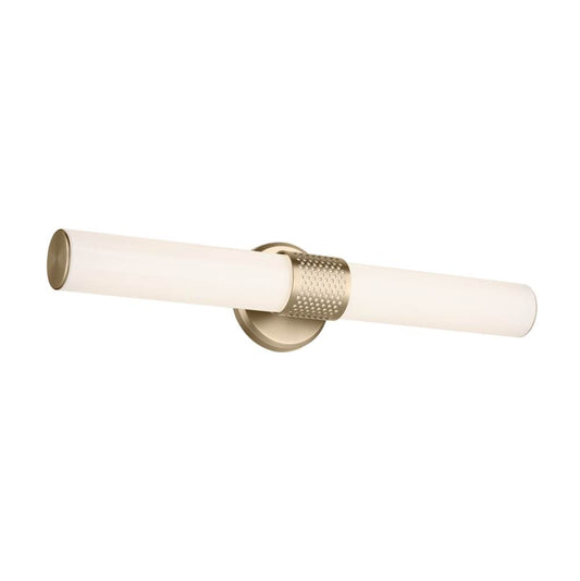 KICHLER 55192CPZLED Sashi 24.25" Bath Bar Medium LED with White Glass in Champagne Bronze