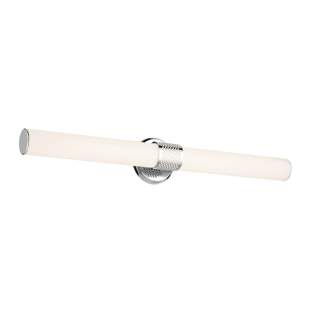 KICHLER 55193CHLED Sashi 32" Bath Bar Large LED with White Glass in Chrome