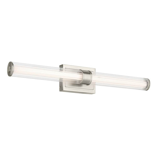 KICHLER 55197NILED Laurene 31" Linear Bath Bar Large LED with Clear Fluted Glass in Brushed Nickel