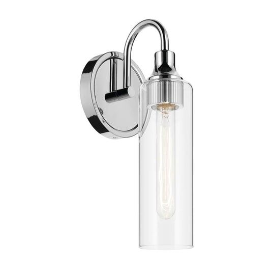 KICHLER 55209CH Kavi 13" 1-Light Wall Sconce with Clear Glass in Chrome