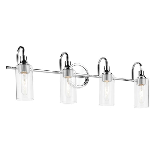 KICHLER 55212CH Kavi 31.5" 4-Light Vanity Light with Clear Glass in Chrome