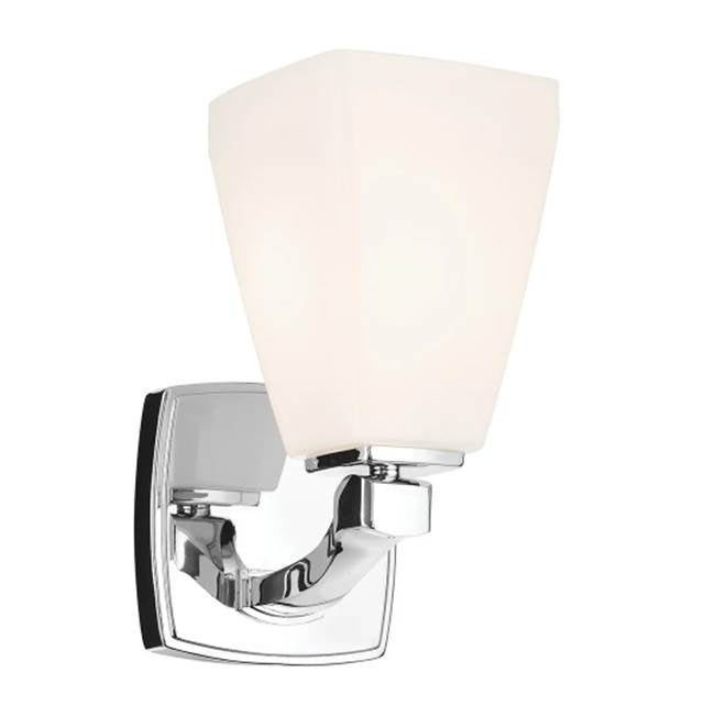 KICHLER 55214CH Marant 9.5" 1-Light Wall Sconce With Opal Glass In Chrome