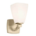 KICHLER 55214CPZ Marant 9.5" 1-Light Wall Sconce With Opal Glass In Champagne Bronze