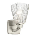 KICHLER 55214NIWTR Marant 9.5" 1-Light Wall Sconce With Clear Water Glass In Brushed Nickel