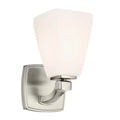 KICHLER 55214NI Marant 9.5" 1-Light Wall Sconce With Opal Glass In Brushed Nickel