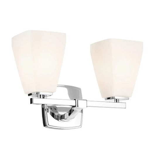 KICHLER 55215CH Marant 14.25" 2-Light Vanity Light with Opal Glass in Chrome