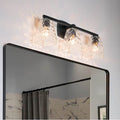 KICHLER 55216BKWTR Marant 23.75" 3-Light Vanity Light With Clear Water Glass In Black