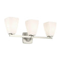 KICHLER 55216NI Marant 23.75" 3-Light Vanity Light With Opal Glass In Brushed Nickel