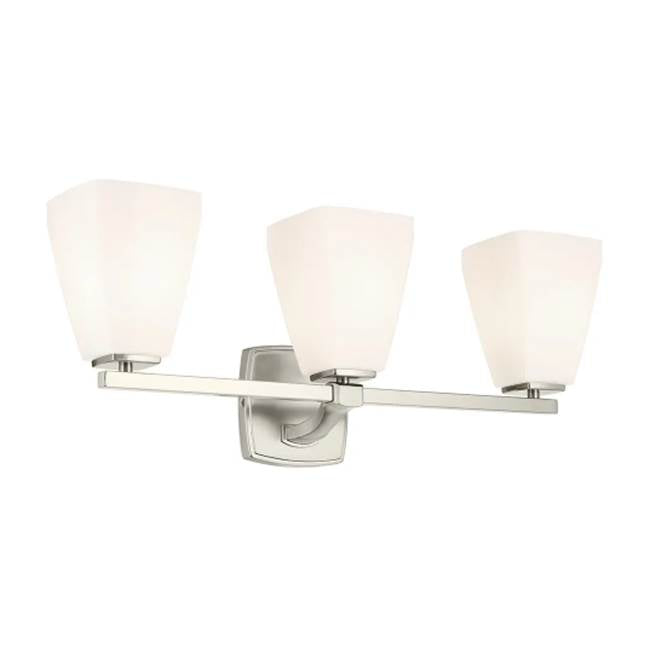 KICHLER 55216NI Marant 23.75" 3-Light Vanity Light With Opal Glass In Brushed Nickel