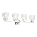 KICHLER 55217CHWTR Marant 33.25" 4-Light Vanity Light With Clear Water Glass In Chrome