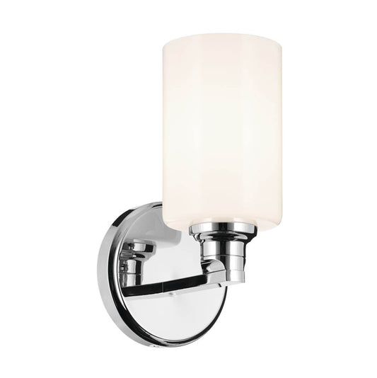 KICHLER 55224CH Gioe 9.5" 1-Light Wall Sconce with Opal Glass in Chrome