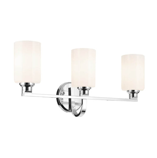 KICHLER 55226CH Gioe 24.25" 3-Light Vanity Light with Opal Glass in Chrome
