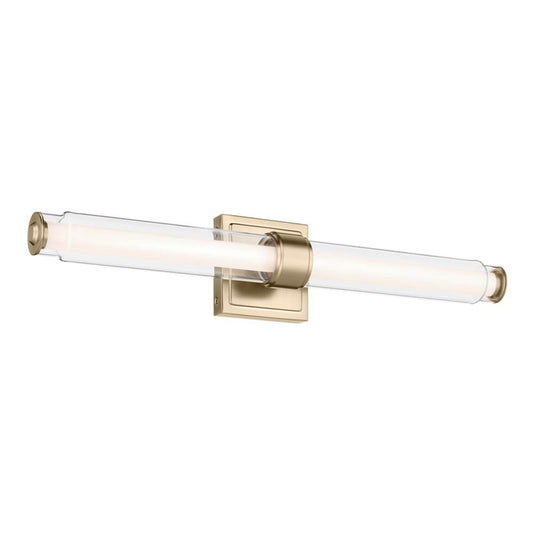 KICHLER 55238CPZLED Laurene 26.5" Linear Bath Bar Medium LED with Clear Glass in Champagne Bronze