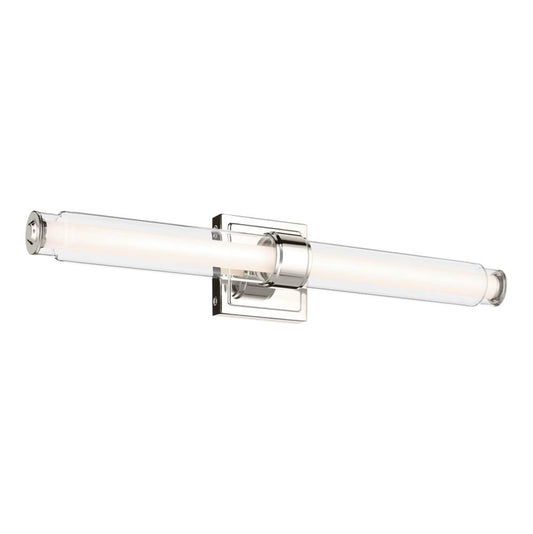 KICHLER 55238PNLED Laurene 26.5" Linear Bath Bar Medium LED with Clear Glass in Chrome
