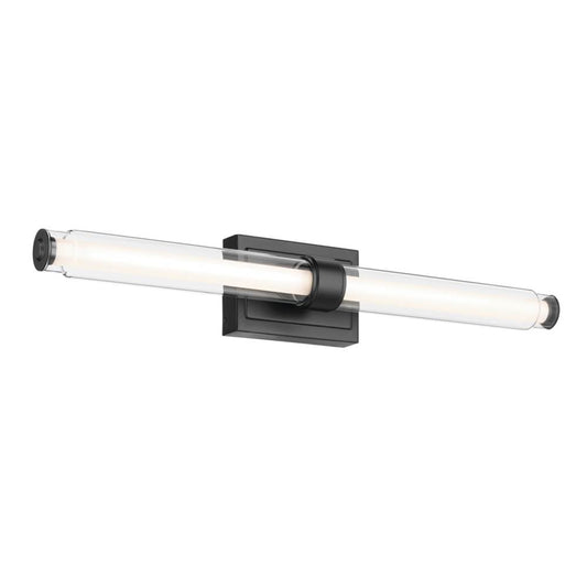 KICHLER 55239BKLED Laurene 31" Linear Bath Bar Large LED with Clear Glass in Black