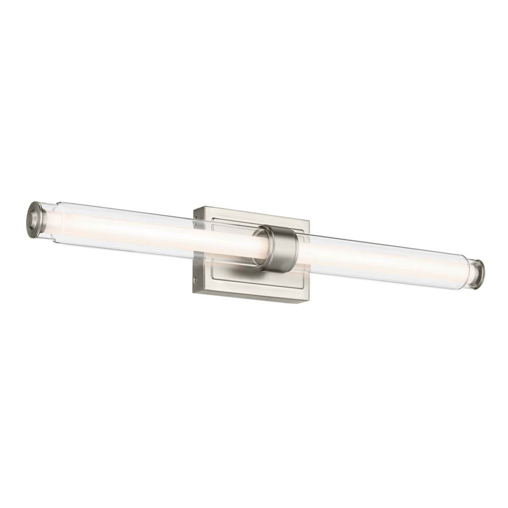 KICHLER 55239NILED Laurene 31" Linear Bath Bar Large LED with Clear Glass in Brushed Nickel