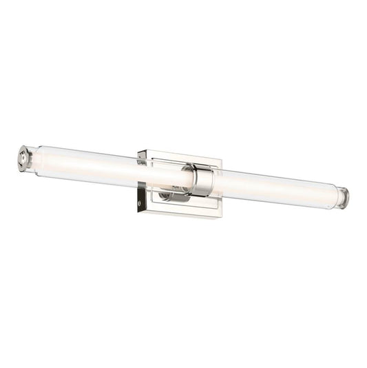 KICHLER 55239PNLED Laurene 31" Linear Bath Bar Large LED with Clear Glass in Chrome