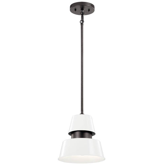 KICHLER 59003WH Lozano 9.5" 1 Light Pendant White