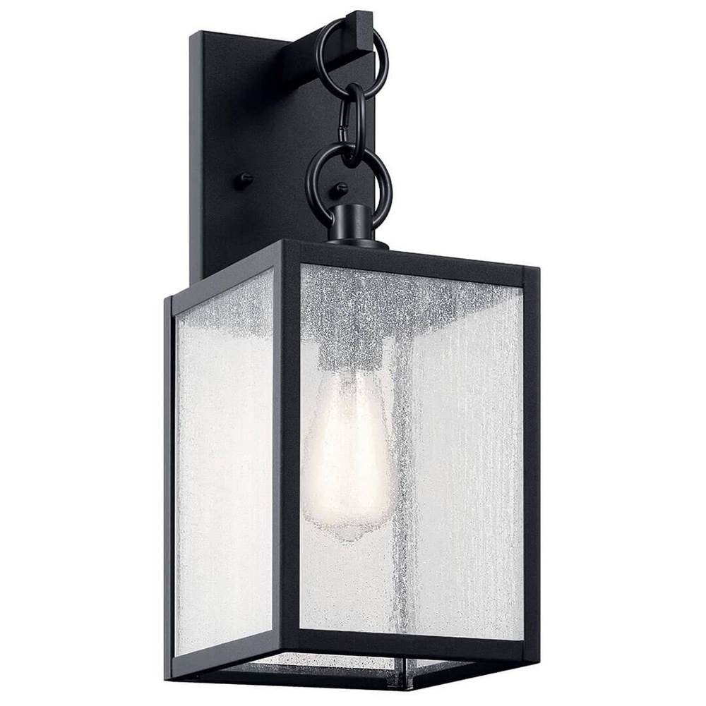 KICHLER 59006BKT Lahden 17" 1 Light Outdoor Wall Light with Clear Seeded Glass in Textured Black