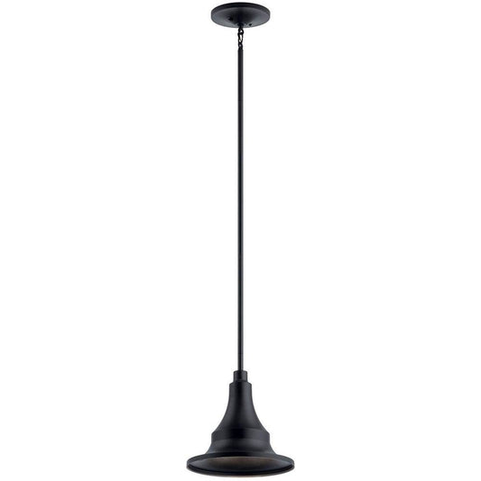 KICHLER 59057BKT Hampshire 13.25 inch 1 Light Medium Outdoor Pendant/Semi Flush in Textured Black