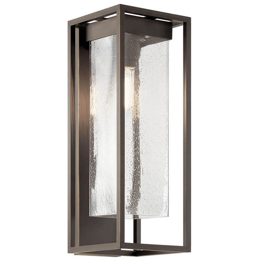 KICHLER 59063OZ The Mercer 24" 1 Light Outdoor Wall Light with Clear Seeded Glass in Olde Bronze