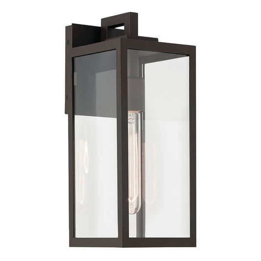 KICHLER 59111OZ Branner14 inch 1 Light Outdoor Wall Light with Clear Glass in Olde Bronze