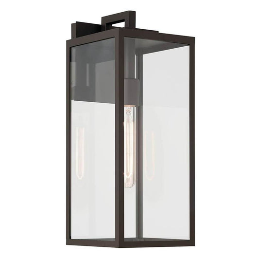 KICHLER 59112OZ Branner 17.75 inch 1 Light Outdoor Wall Light with Clear Glass in Olde Bronze