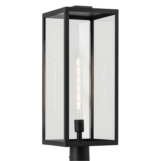 KICHLER 59115BKT Branner 25.5 inch 1 Light Outdoor Post Light with Clear Glass in Textured Black