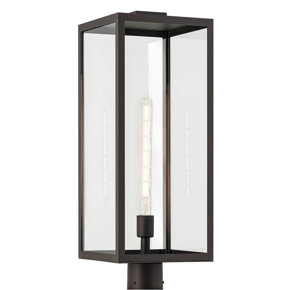 KICHLER 59115OZ Branner 25.5 inch 1 Light Outdoor Post Light with Clear Glass in Olde Bronze