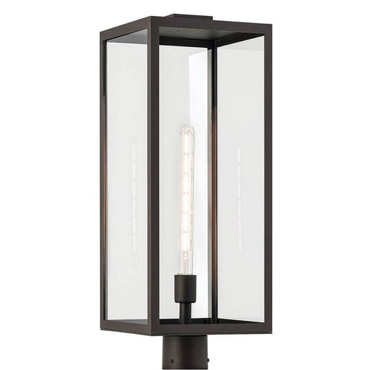 KICHLER 59115OZ Branner 25.5 inch 1 Light Outdoor Post Light with Clear Glass in Olde Bronze