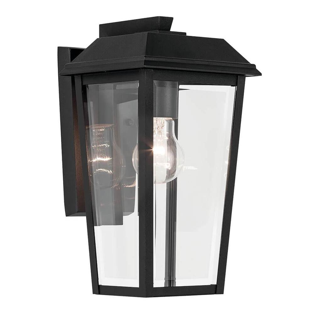 KICHLER 59118BKT Mathus 13 inch 1 Light Outdoor Wall Light with Clear Glass in Textured Black