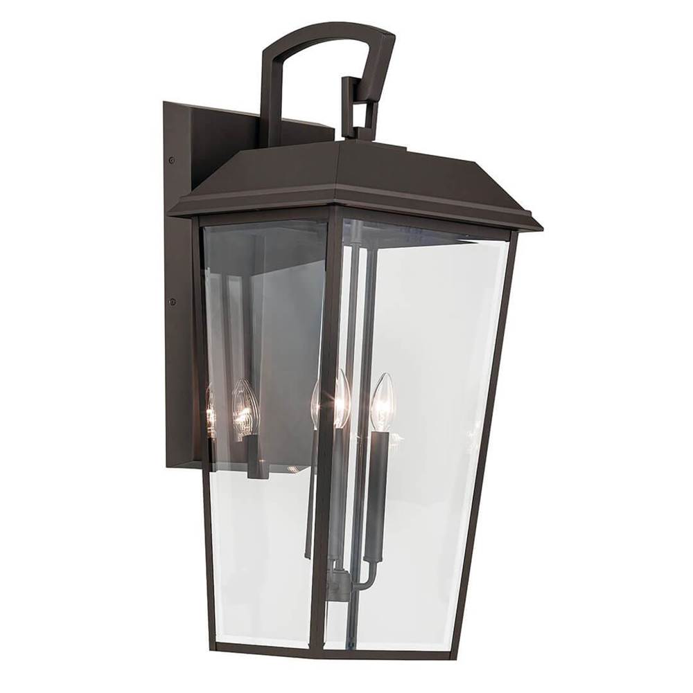 KICHLER 59121OZ Mathus 30.25 inch 3 Light Outdoor Wall Light with Clear Glass in Olde Bronze