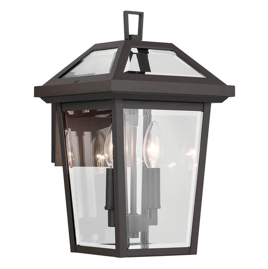 KICHLER 59125OZ Regence 14 inch 2 Light Outdoor Wall Light with Clear Glass in Olde Bronze