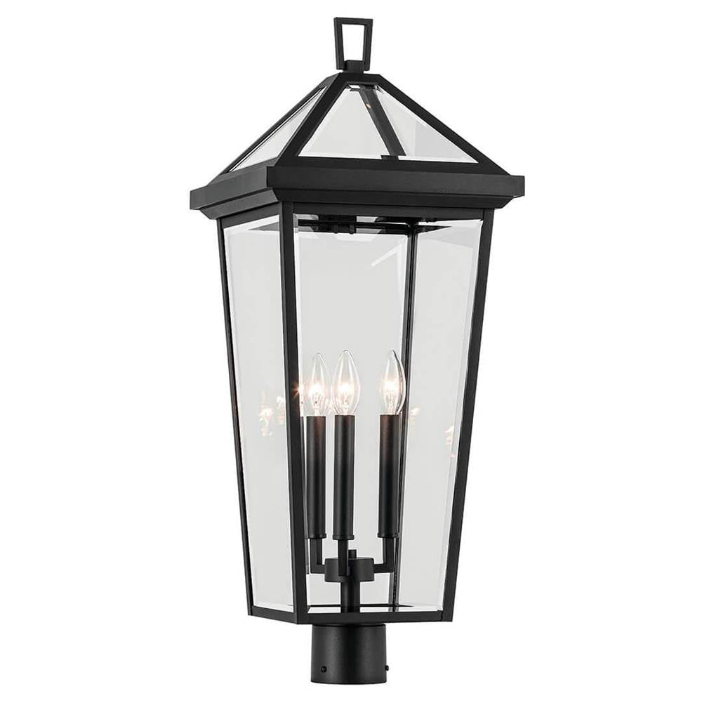 KICHLER 59129BKT Regence 28.75 inch 3 Light Outdoor Post Light with Clear Glass in Textured Black
