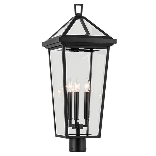 KICHLER 59129BKT Regence 28.75 inch 3 Light Outdoor Post Light with Clear Glass in Textured Black