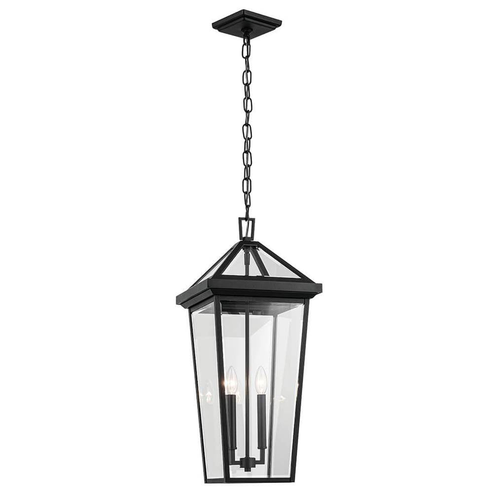 KICHLER 59130BKT Regence 26 inch 2 Light Outdoor Pendant with Clear Glass in Textured Black