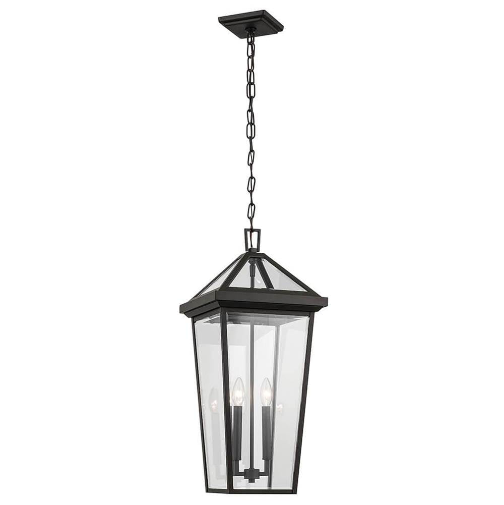 KICHLER 59130OZ Regence 26 inch 2 Light Outdoor Pendant with Clear Glass in Olde Bronze