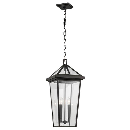 KICHLER 59130OZ Regence 26 inch 2 Light Outdoor Pendant with Clear Glass in Olde Bronze