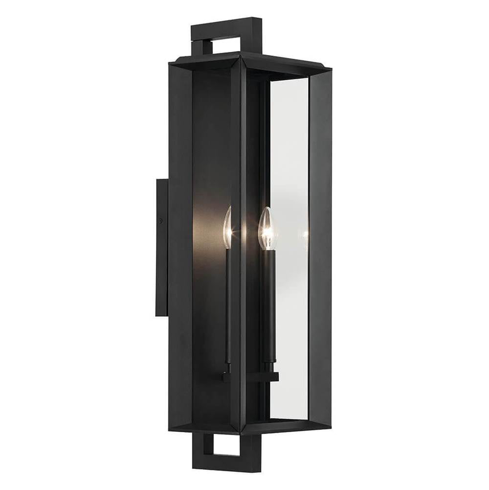 KICHLER 59134BKT Kroft 28 inch 2 Light Outdoor Wall Light with Clear Glass in Textured Black