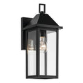 KICHLER 59157BK Prin 14 Inch 1 Light Outdoor Wall Light With Clear Glass In Black