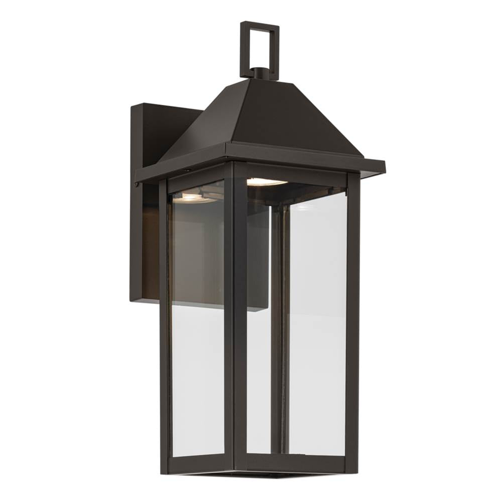 KICHLER 59157OZDS Prin 14 Inch 1 Light Outdoor Darksky Wall Light With Clear Glass In Olde Bronze