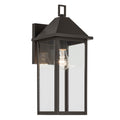 KICHLER 59158OZ Prin 16.75 Inch 1 Light Outdoor Wall Light With Clear Glass In Olde Bronze